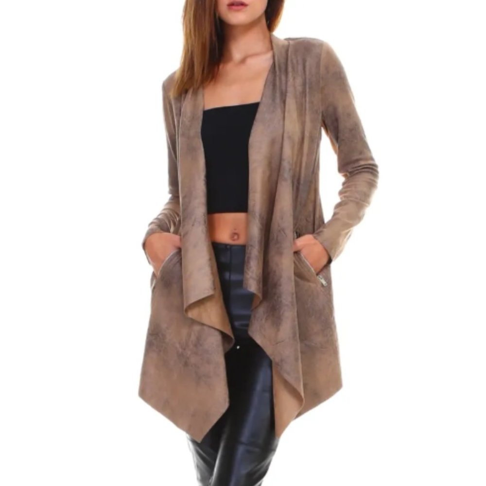 NWT Black Drapey Open QuickSand Jacket